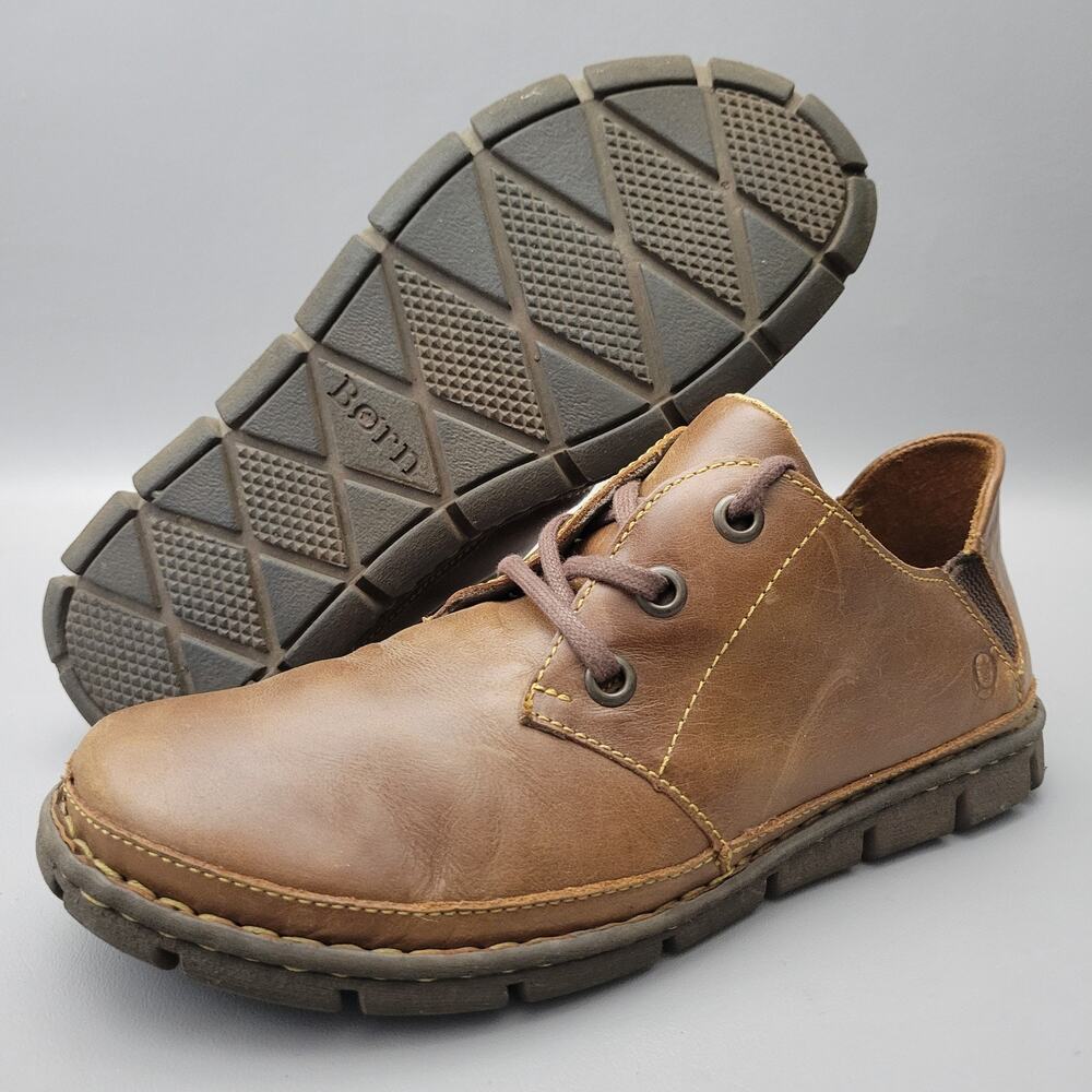 Born Mens Size 9 Brown Sandor Oxford Loafers Lace- Up Comfort Shoes